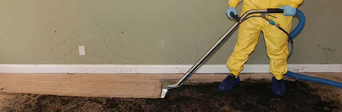 sewage removal service performing deep cleaning and extraction of sewage from an indoor area in Columbus, OH